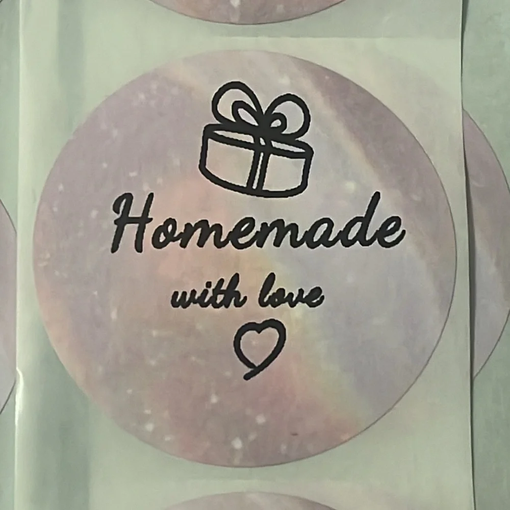 Homemade With Love 2” Stickers Hand Crafted